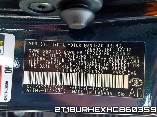 2T1BURHEXHC860359 фото 2