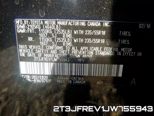 2T3JFREV1JW755943 фото 2