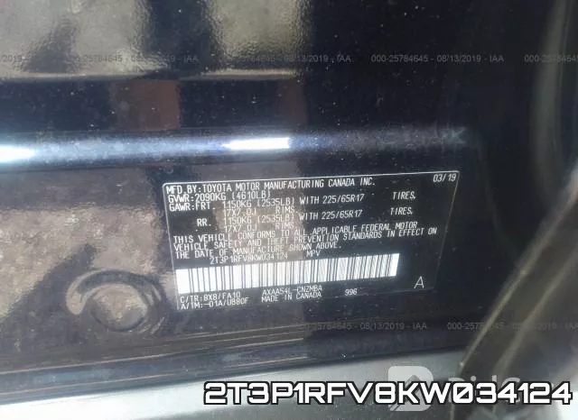 2T3P1RFV8KW034124 фото 9