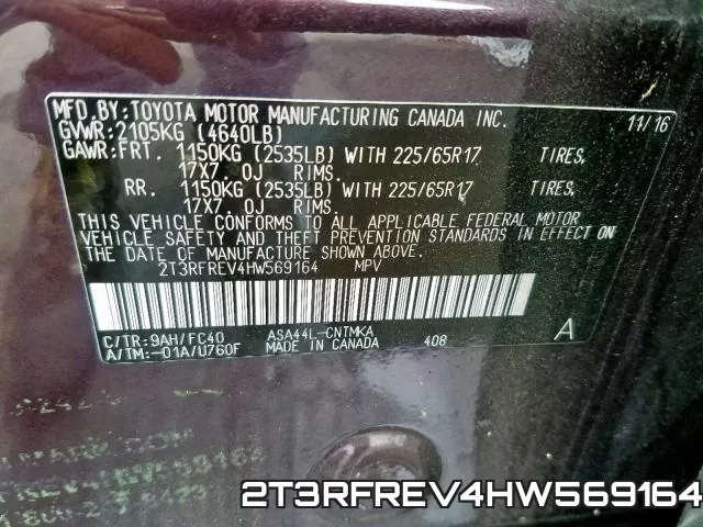 2T3RFREV4HW569164 фото 2