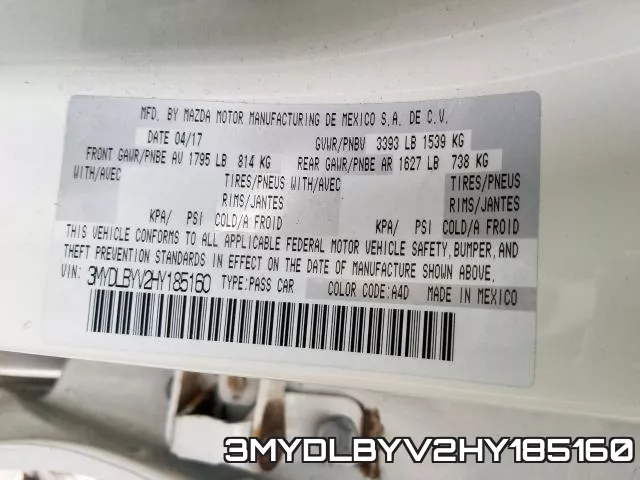 3MYDLBYV2HY185160 фото 2