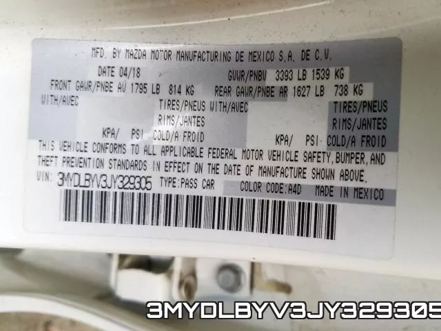 3MYDLBYV3JY329305 фото 2