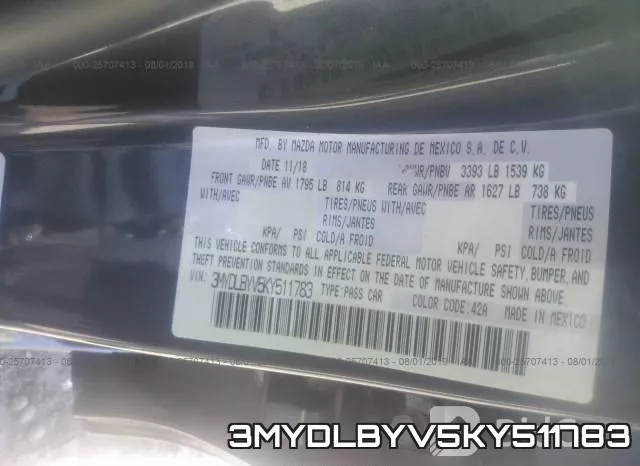 3MYDLBYV5KY511783 фото 9
