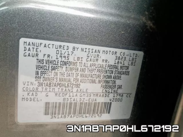 3N1AB7AP0HL672192 фото 2