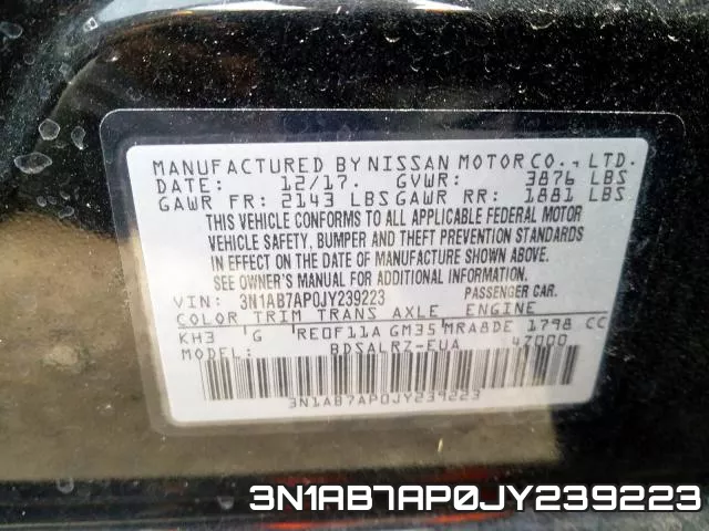 3N1AB7AP0JY239223 фото 2