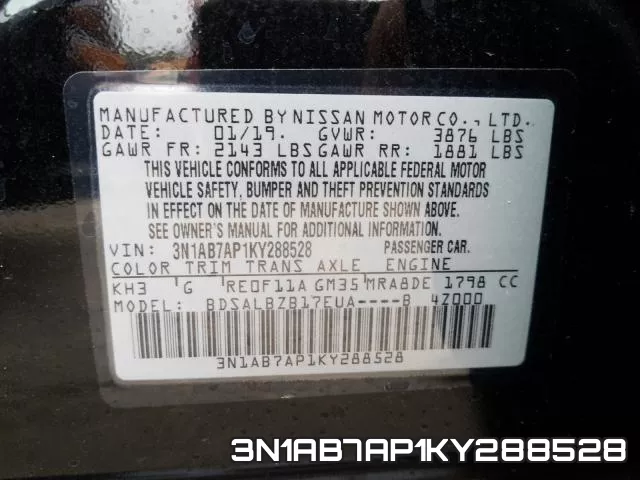 3N1AB7AP1KY288528 фото 2