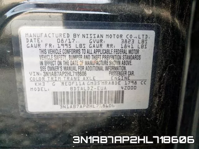 3N1AB7AP2HL718606 фото 2