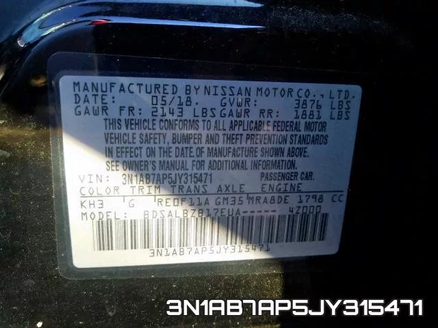 3N1AB7AP5JY315471 фото 2