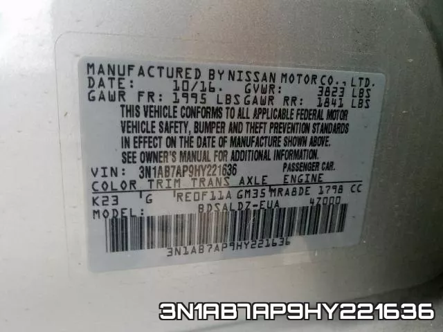 3N1AB7AP9HY221636 фото 2