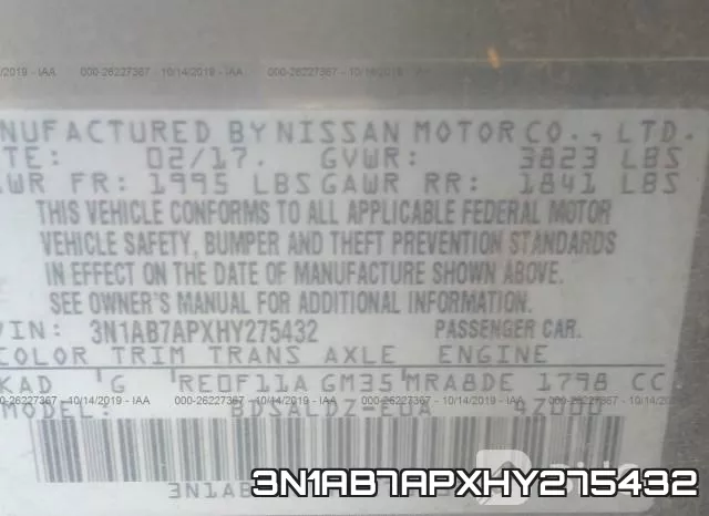 3N1AB7APXHY275432 фото 9