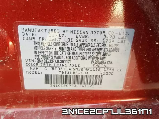 3N1CE2CP7JL361171 фото 2