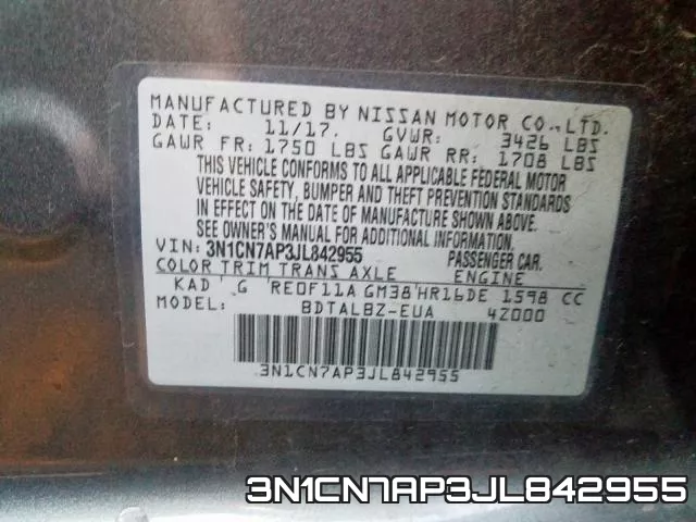 3N1CN7AP3JL842955 фото 2