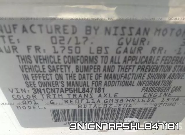 3N1CN7AP5HL847181 фото 8