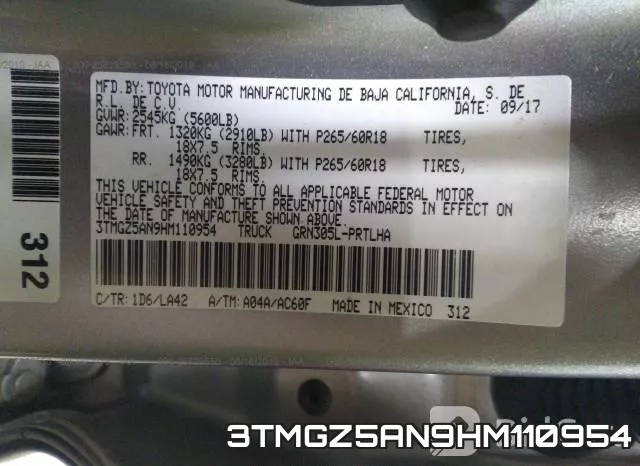 3TMGZ5AN9HM110954 фото 9