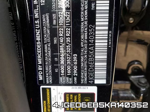 4JGED6EB5KA140352 фото 2
