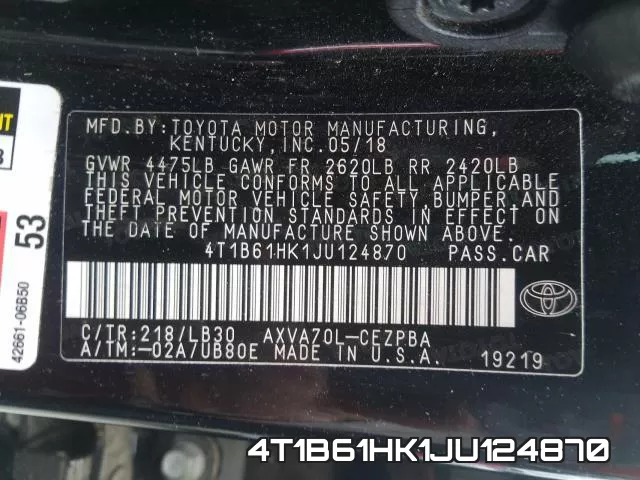 4T1B61HK1JU124870 фото 2