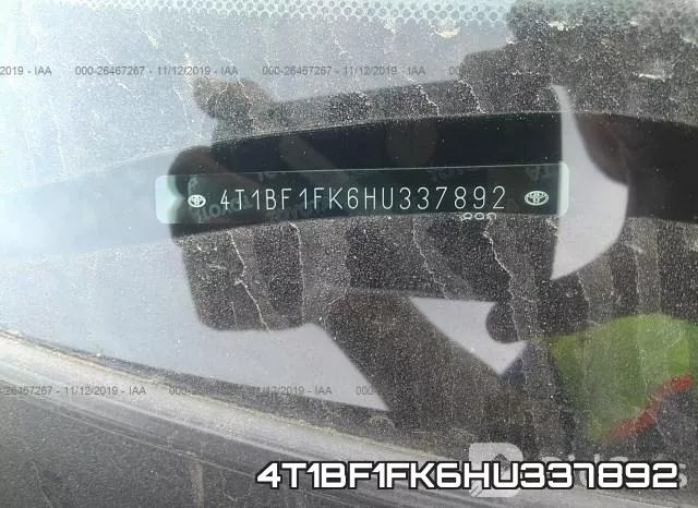 4T1BF1FK6HU337892 фото 8