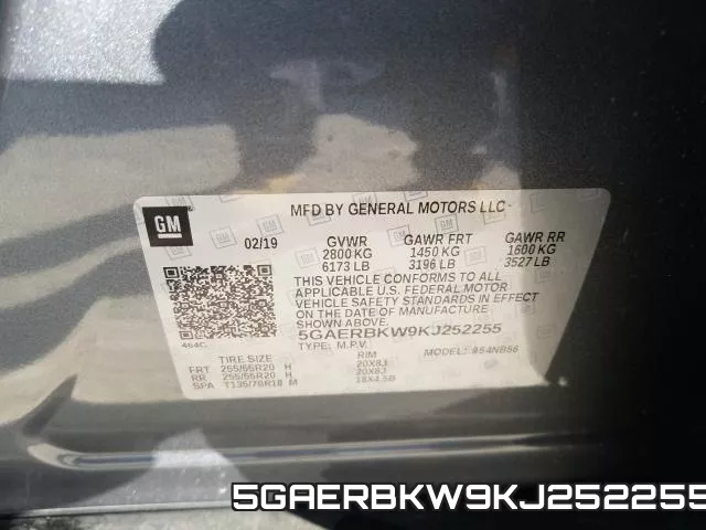 5GAERBKW9KJ252255 фото 2