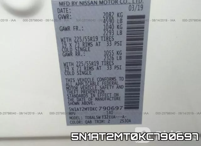 5N1AT2MT0KC790697 фото 10