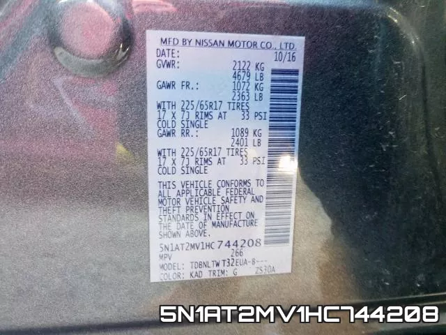 5N1AT2MV1HC744208 фото 2