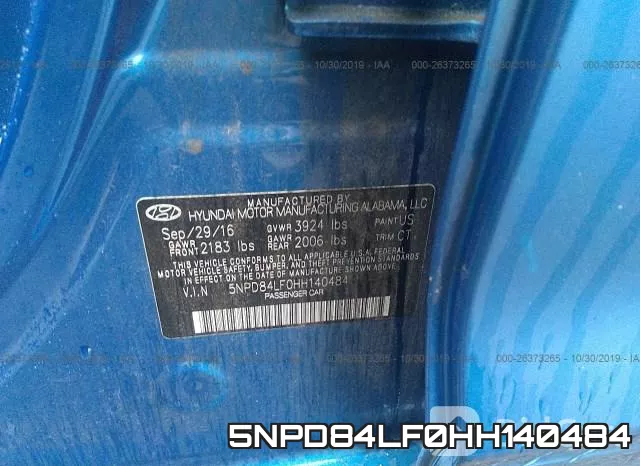 5NPD84LF0HH140484 фото 7