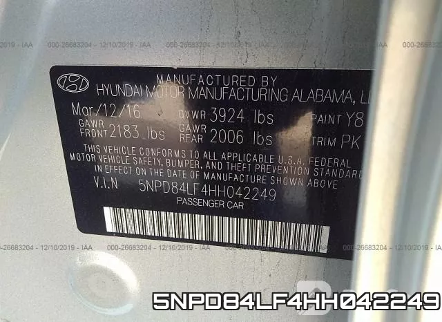 5NPD84LF4HH042249 фото 10