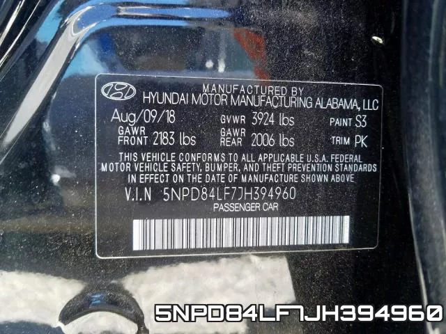 5NPD84LF7JH394960 фото 2