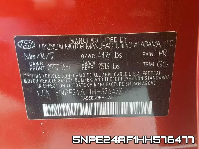 5NPE24AF1HH576477 фото 2