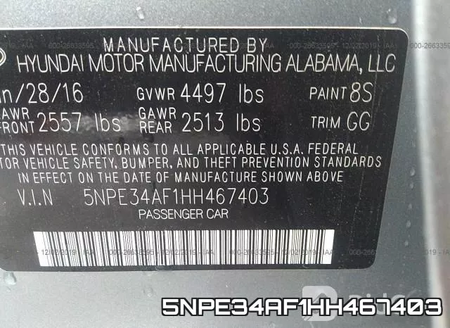 5NPE34AF1HH467403 фото 9