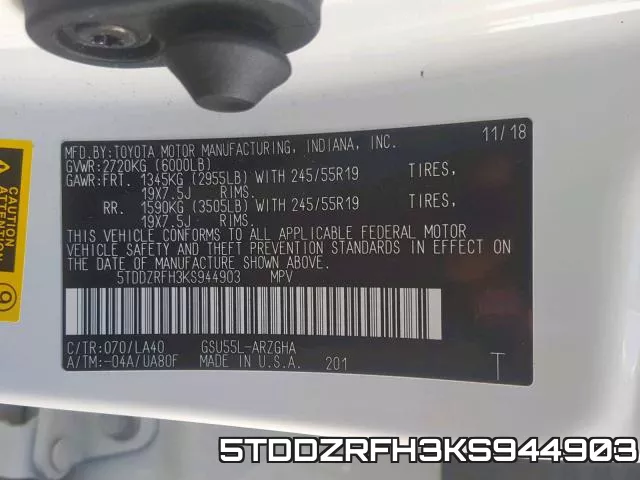 5TDDZRFH3KS944903 фото 2