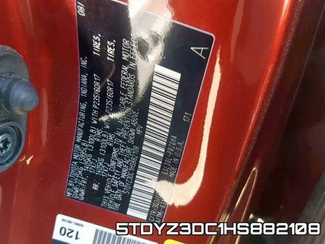 5TDYZ3DC1HS882108 фото 2