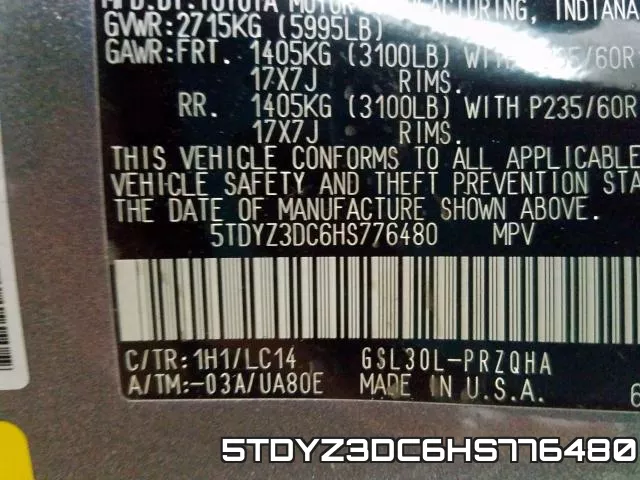 5TDYZ3DC6HS776480 фото 2