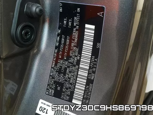 5TDYZ3DC9HS869798 фото 2