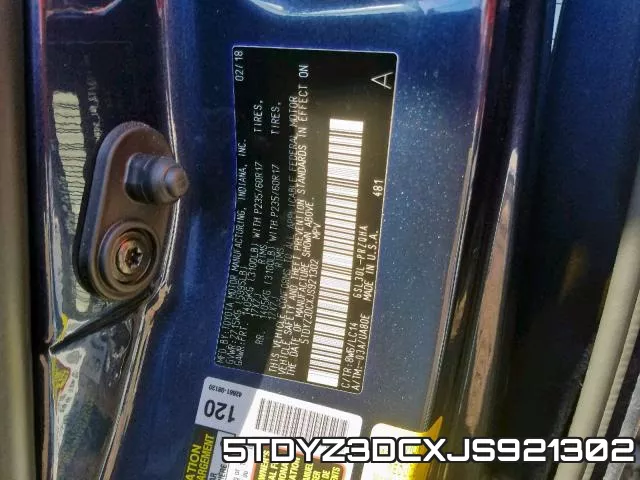 5TDYZ3DCXJS921302 фото 2