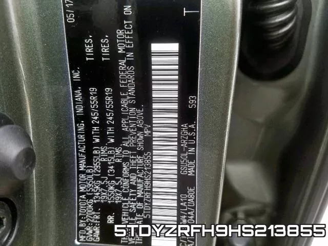 5TDYZRFH9HS213855 фото 2