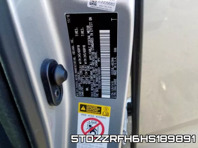 5TDZZRFH6HS189891 фото 2