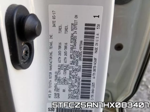 5TFCZ5AN7HX083407 фото 2