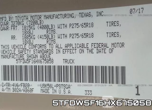 5TFDW5F16HX675058 фото 9