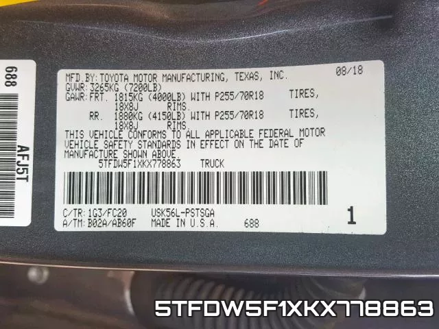 5TFDW5F1XKX778863 фото 2