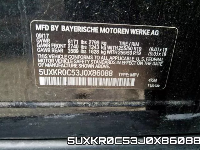 5UXKR0C53J0X86088 фото 2