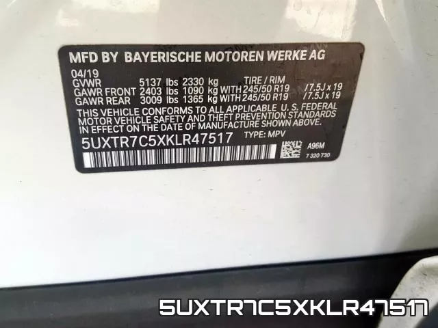 5UXTR7C5XKLR47517 фото 2