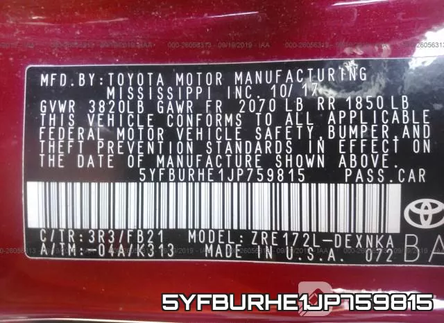 5YFBURHE1JP759815 фото 10