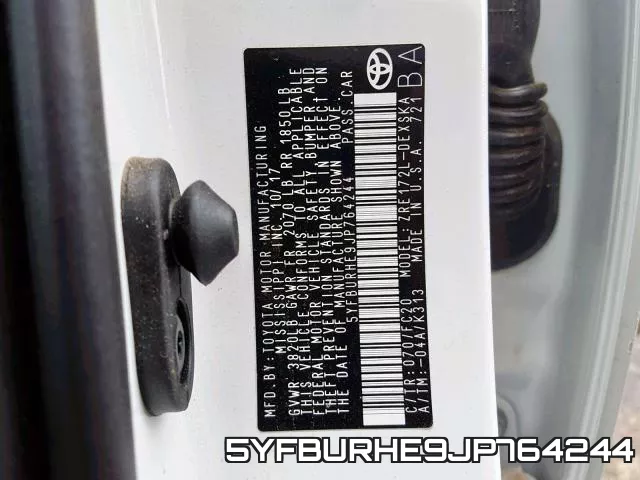 5YFBURHE9JP764244 фото 2