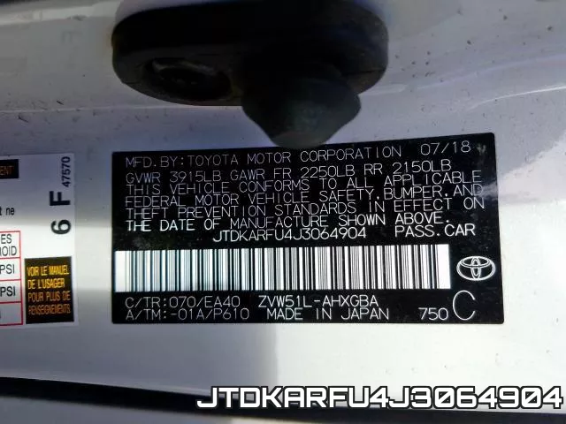 JTDKARFU4J3064904 фото 2