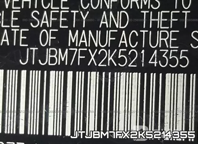 JTJBM7FX2K5214355 фото 10