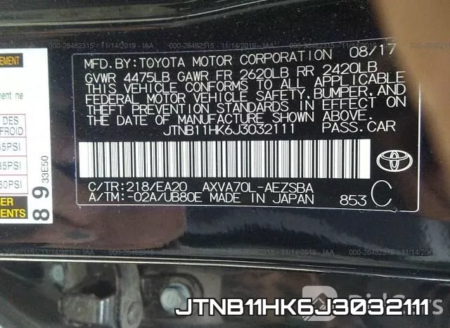 JTNB11HK6J3032111 фото 8