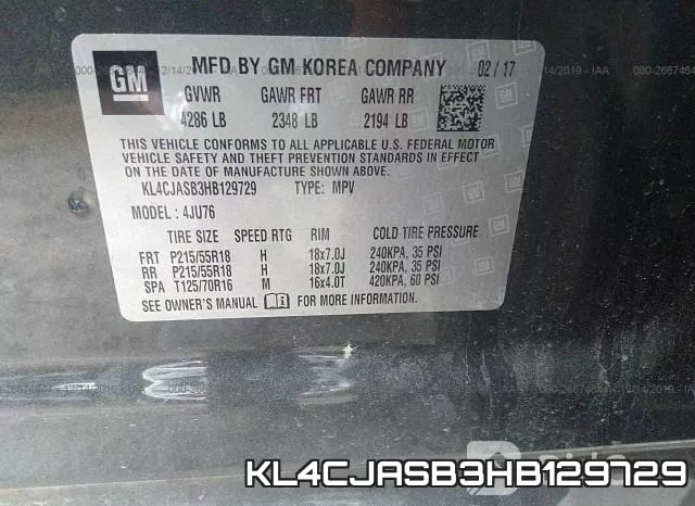 KL4CJASB3HB129729 фото 10