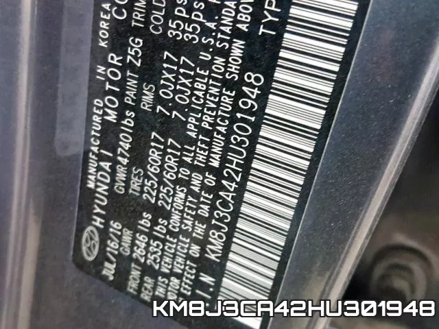 KM8J3CA42HU301948 фото 2