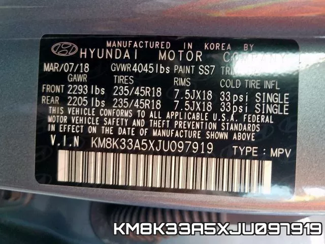 KM8K33A5XJU097919 фото 2