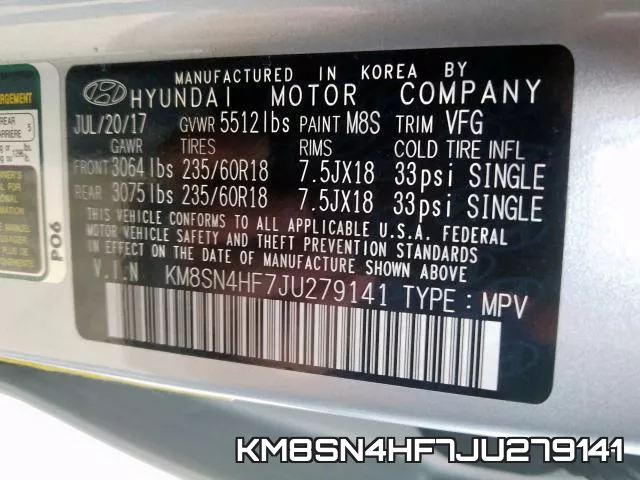 KM8SN4HF7JU279141 фото 2